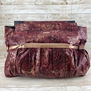 Like New Miche Gold & Burgundy Faux Suede "Phoebe" Shell ONLY- fits Prima Bag